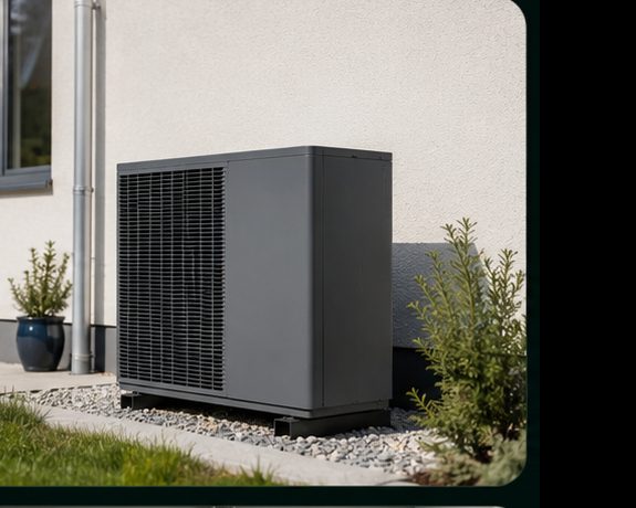 Neutrale Wärmepumpe am Haus